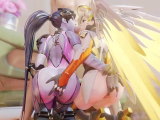 Widowmaker And Mercy_Playing With A Big Dick