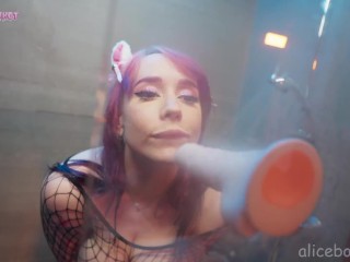 Big_dildo for_my tight ass in shower AliceBong