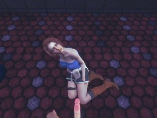 Resident Evil: Jill valentine Blowjob and COWGirl_public Raccon city