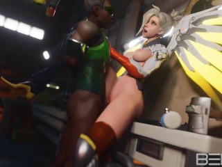Mercy getting fucked by Lucio_in theGarage Overwatch