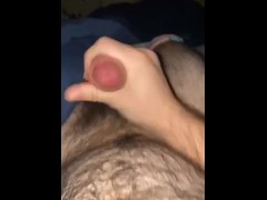 Hot solo cum shot with a hairy otter 