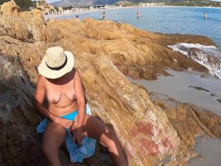 Risky Sex At Public Beach Girl Caught Masturbating