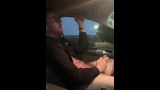 Hard Dick Jacking Off In His Car Frantically With His Hairy Body And Hard Cock Otter Cum Public Morning