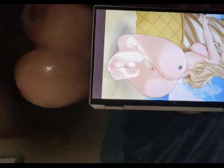 Rough Anal Fuck With Sexy Elf WhileWatching Hentai(Cumshot 4K)