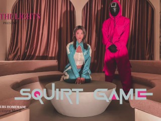 Screen Capture of Video Titled: LonelyMeow Mia in SQUIRT GAME Long Preview (Halloween movie)