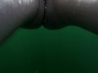Jerking Off Underwater In Public Lake
