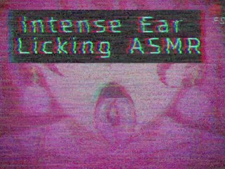 Cute Girl Ear Licking and Moaning ASMR (VHSNOISE)
