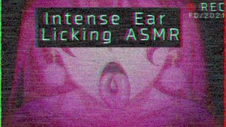 Moaning ASMR VHS NOISE Of A Cute Girl Ear Licking And Moaning