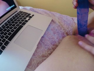MASTURBATING WATCHING_PORN WITH MY NEW DOUBLE DILDO by KatheStars