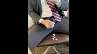 Gay Suit Lehman Masturbates And Sprinkles Rich Sperm