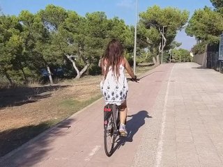 NO PANTIES at Public Biking Trail # PUSSY "talk" n Greets the_Yachtsmen from theCliff