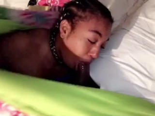 Ebony big ass bootylove deepthoat beg to get a good throat training with daddy bbc sloppyblowjob
