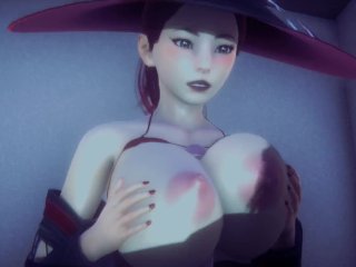Red Haired Milf Witch With Big Tits Fucks Worker At Night