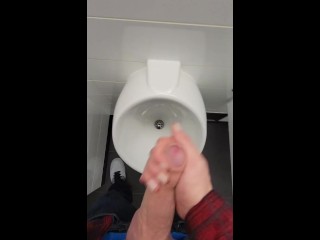 Johnholmesjunior in real risky public mens bathroom in_vancouver shooting cum_FULL VIDEO