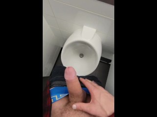 Johnholmesjunior in real risky public mens_bathroom in vancouver shooting cum FULL_VIDEO