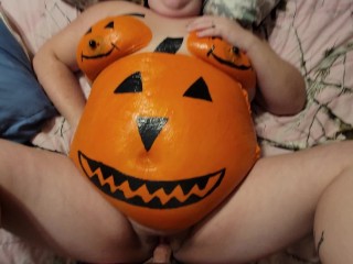 Sexy pregnant pumpkin squirting on_big cock
