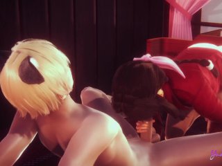 Final Fantasy Yaoi - Aerith Femboy Swallow Cocks Like A Pro!