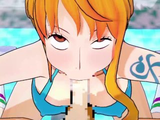 【Onepeace ナミ2(ワンピース)】ナミ2(ワンピース)がフェラチオで搾り取ってくれるだけ
