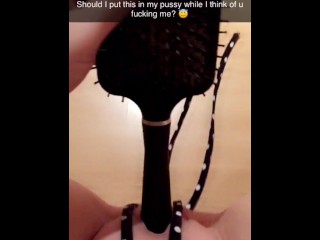 Sexting my step bro on Snapchat until hefucks me and cums in my pussy!