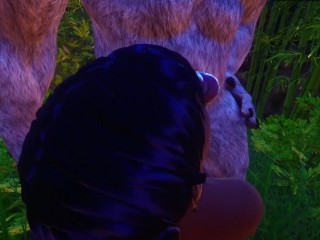 Furry Blowjob POV Blowjob for_a forest monster Wild_Life