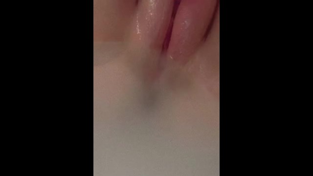 Masturbating in the bathtub POV close up