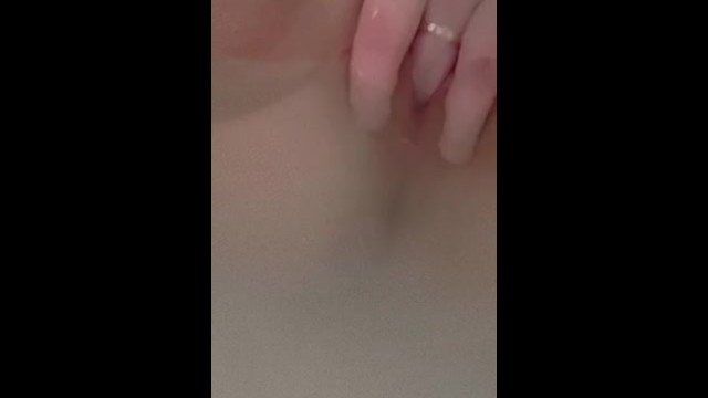 Masturbating in the bathtub POV close up