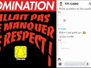 Quand Une Pute Me Manque De Respect, Je M'Énerve! Conversation Snap - Domination Audio Français