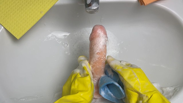 Yellow Latex Glove Sex - Very Clean Cock - Yellow Latex Gloves POV - Pornhub.com