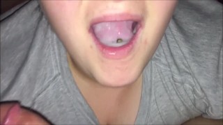 Cum Slut Dick Craving Wife's Mouth Full Of Cum To Swallow After Deep Throat Throat Throat Throat Throat Throat Throat Throat