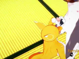 Digimon_Hentai - Taomon & Grey Fox HardSex