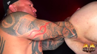 Damian Dragon Fucks Nate Grimes With His Elbow Deep For Studfist