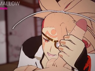 Baiken from Guilty Gear Blowjobs You_with Sound Design (3d animation hentai anime game ASMR voice)