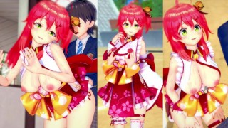 Vtuber Youtuber Hentai Game Koikatsu Sakura Miko Anime 3Dcg Video Vtuber 3Dcg
