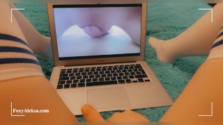 I Masturbate And Cum In My Panties While A Small Pussy Gently Caresses A Penis