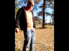 Pissing outdoors in public 