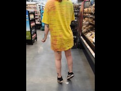 Spreading My Ass in a Supermarket | Public Flashing | @fakeannalee