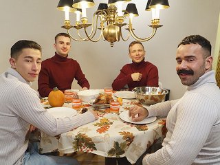 Twink Trade - Naughty Teen Twinks Help Their Stepdads With The Thanksgiving Dinner And Boner