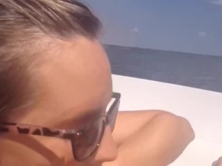 Experienced Amateur MILF Sucks aCock to Completion on a Boat,Cum in_Mouth Swallow
