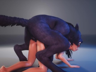 Werewolf Mates with Beauty Big_Cock Monster 3D Porn_Wild Life