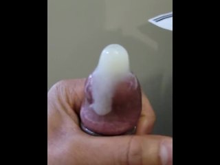 Jacking Off Moaning Busting A Hard Nut In A Condom