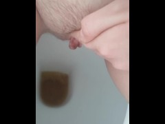 Pissing on my hand 