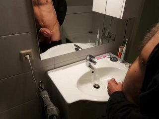 Mirror Wank And Cum