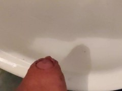 Struggling to piss with erection/ pissing with hard dick
