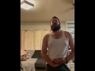 Daddy Gets Home And Strips And Swings His Big Cock