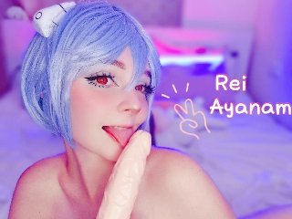 Rei Ayanami Gets Horny And Cums With A Dildo And Vibrator