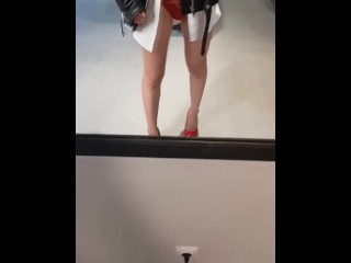 My POV: feel like me! A moment of being teased by a petite chick in red heels_and leatherjacket