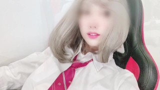 Handsome 男の娘の本気射精 スカートめくり巨乳Jkになったイケメン社会人は大興奮の射精をする