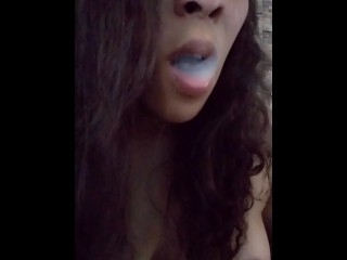 come suck on mommy's tits while_she smokes