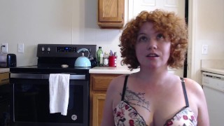 JOI Is A Glazed Natural Redhead With Cum Shot All Over Her Face And Tits