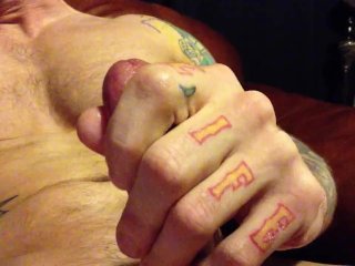 New Guy In Town… Prepping For His Date Tomorrow. Str8 Stroking Cock With Nice Load For You